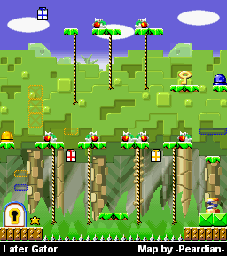 Thumbnail for a map of e-Reader Later Gator for the GBA game Mario Vs. Donkey Kong.