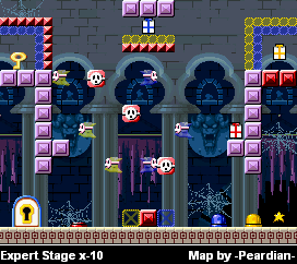 Thumbnail for a map of Expert x-10 for the GBA game Mario Vs. Donkey Kong.