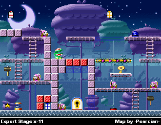 Thumbnail for a map of Expert x-11 for the GBA game Mario Vs. Donkey Kong.