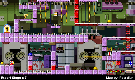 Thumbnail for a map of Expert x-7 for the GBA game Mario Vs. Donkey Kong.