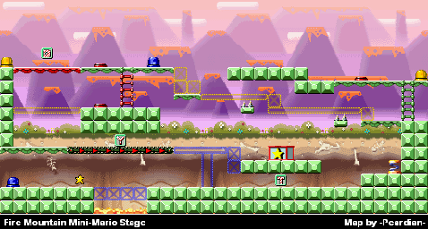 Thumbnail for a map of Fire Mountain MM for the GBA game Mario Vs. Donkey Kong.