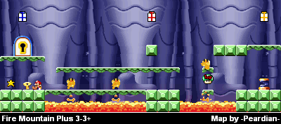 Thumbnail for a map of Fire Mountain Plus 3-3+ for the GBA game Mario Vs. Donkey Kong.