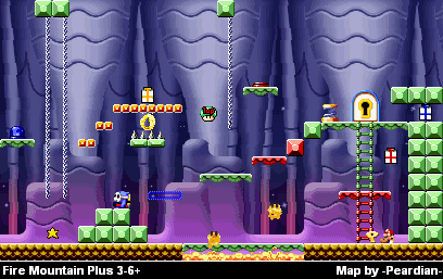 Thumbnail for a map of Fire Mountain Plus 3-6+ for the GBA game Mario Vs. Donkey Kong.