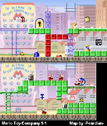 Thumbnail for a map of Mario Toy Company 1-1 for the GBA game Mario Vs. Donkey Kong.