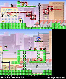 Thumbnail for a map of Mario Toy Company 1-3 for the GBA game Mario Vs. Donkey Kong.