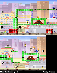 Thumbnail for a map of Mario Toy Company 1-6 for the GBA game Mario Vs. Donkey Kong.