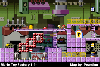 Thumbnail for a map of Mario Toy Factory 1-4+ for the GBA game Mario Vs. Donkey Kong.