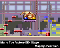 Thumbnail for a map of Mario Toy Factory DK+ for the GBA game Mario Vs. Donkey Kong.