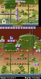 Thumbnail for a map of Mystic Forest 5-1 for the GBA game Mario Vs. Donkey Kong.