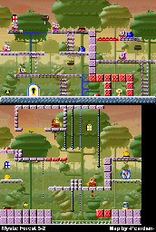 Thumbnail for a map of Mystic Forest 5-2 for the GBA game Mario Vs. Donkey Kong.