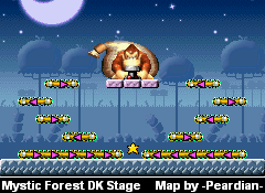 Thumbnail for a map of Mystic Forest DK for the GBA game Mario Vs. Donkey Kong.