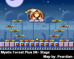Thumbnail for a map of Mystic Forest Plus DK+ for the GBA game Mario Vs. Donkey Kong.