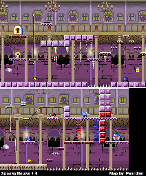 Thumbnail for a map of Spooky House 4-4 for the GBA game Mario Vs. Donkey Kong.