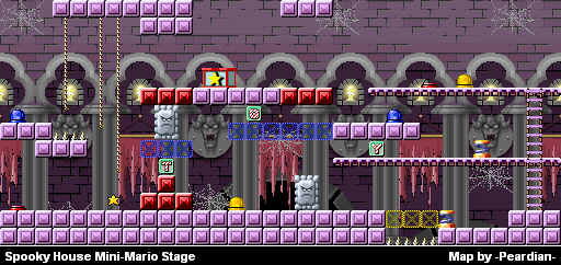 Thumbnail for a map of Spooky House MM for the GBA game Mario Vs. Donkey Kong.