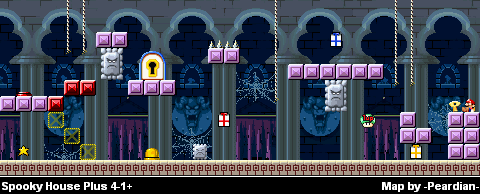 Thumbnail for a map of Spooky House Plus 4-1+ for the GBA game Mario Vs. Donkey Kong.