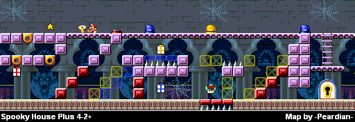 Thumbnail for a map of Spooky House Plus 4-2+ for the GBA game Mario Vs. Donkey Kong.