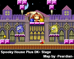 Thumbnail for a map of Spooky House Plus DK+ for the GBA game Mario Vs. Donkey Kong.