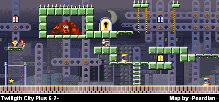 Thumbnail for a map of Twilight City Plus 6-2+ for the GBA game Mario Vs. Donkey Kong.