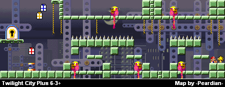 Thumbnail for a map of Twilight City Plus 6-3+ for the GBA game Mario Vs. Donkey Kong.