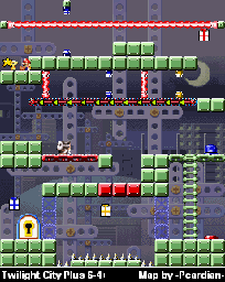 Thumbnail for a map of Twilight City Plus 6-4+ for the GBA game Mario Vs. Donkey Kong.