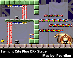 Thumbnail for a map of Twilight City Plus DK+ for the GBA game Mario Vs. Donkey Kong.