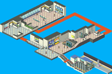 Thumbnail for a map of DenTown Airport for the GBA game Mega Man: Battle Network 2.