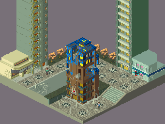 Thumbnail for a map of Kotobuki Town for the GBA game Mega Man: Battle Network 2.