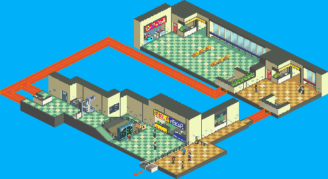 Thumbnail for a map of Netopia Airport for the GBA game Mega Man: Battle Network 2.