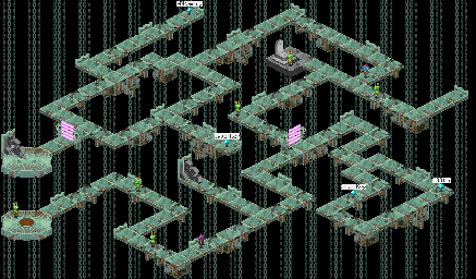 Thumbnail for a map of Netopia Castle Network System Section 1 for the GBA game Mega Man: Battle Network 2.