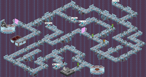 Thumbnail for a map of Netopia Castle Network System Section 2 for the GBA game Mega Man: Battle Network 2.