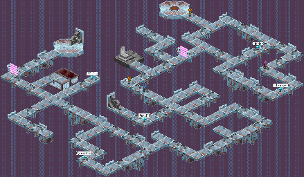 Thumbnail for a map of Netopia Castle Network System Section 3 for the GBA game Mega Man: Battle Network 2.