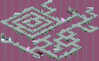 Thumbnail for a map of Netopia Castle Network System Section 5 for the GBA game Mega Man: Battle Network 2.