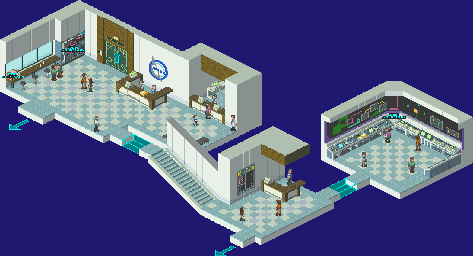 Thumbnail for a map of Official Center Lower Level for the GBA game Mega Man: Battle Network 2.