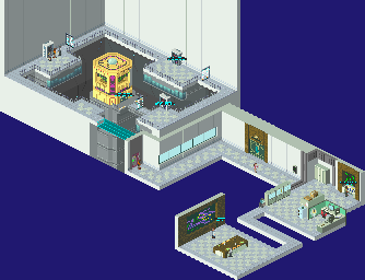 Thumbnail for a map of Official Center Upper Level for the GBA game Mega Man: Battle Network 2.