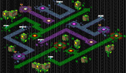 Thumbnail for a map of Radiation Computer System Section 3 for the GBA game Mega Man: Battle Network 2.