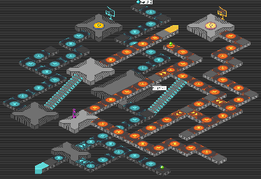 Thumbnail for a map of Undernet System Sector 1 for the GBA game Mega Man: Battle Network 2.