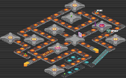 Thumbnail for a map of Undernet System Sector 4 for the GBA game Mega Man: Battle Network 2.
