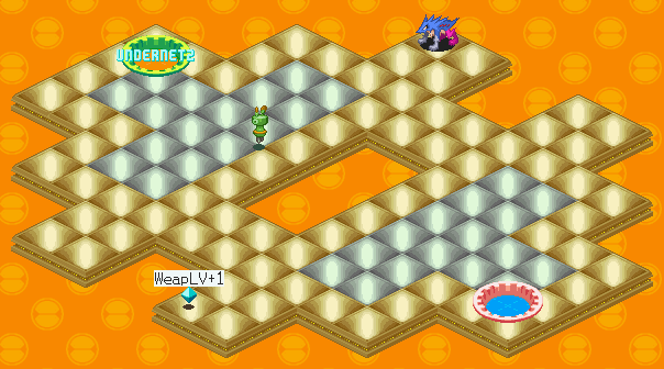 Thumbnail for a map of Gargoyle Beacon System for the GBA game Mega Man: Battle Network 3 - Blue / White.