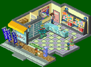 Thumbnail for a map of Higsby's Chip Shop for the GBA game Mega Man: Battle Network 3 - Blue / White.