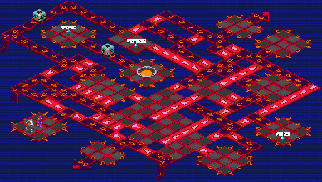 Thumbnail for a map of Undernet System Sector 6 for the GBA game Mega Man: Battle Network 3 - Blue / White.