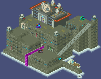 Thumbnail for a map of WWW Fortress Exterior for the GBA game Mega Man: Battle Network 3 - Blue / White.