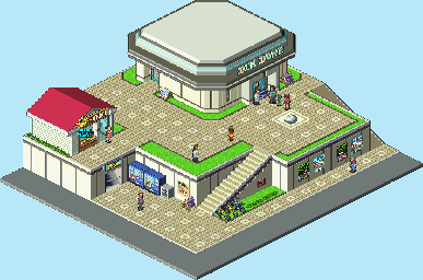 Thumbnail for a map of Den Dome Courtyard for the GBA game Mega Man: Battle Network 4 - Blue Moon / Red Sun.