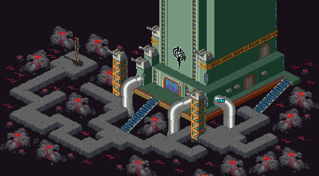 Thumbnail for a map of Nebula Base Crater for the GBA game Mega Man: Battle Network 5: Team Colonel / Protoman.