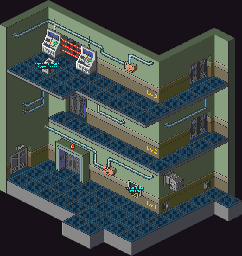 Thumbnail for a map of Nebula Base Security Hall for the GBA game Mega Man: Battle Network 5: Team Colonel / Protoman.