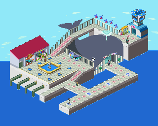 Thumbnail for a map of Aquarium Park Exterior for the GBA game Mega Man: Battle Network 6 - Cybeast Falzar / Gregar.