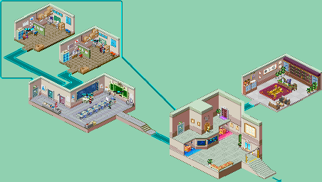Thumbnail for a map of Cyber Academy Offices for the GBA game Mega Man: Battle Network 6 - Cybeast Falzar / Gregar.