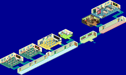 Thumbnail for a map of DenCity School 1st Floor for the GBA game Mega Man: Battle Network.