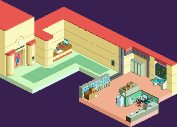 Thumbnail for a map of Government Building Dr. Hikari's Lab for the GBA game Mega Man: Battle Network.