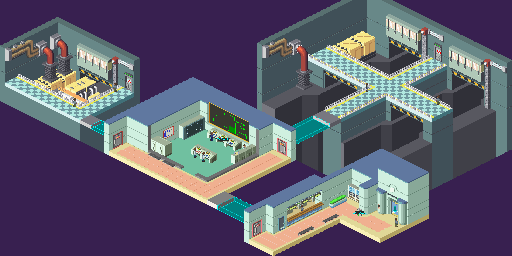 Thumbnail for a map of Government Building Waterworks for the GBA game Mega Man: Battle Network.