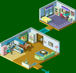 Thumbnail for a map of Lan's Residence for the GBA game Mega Man: Battle Network.